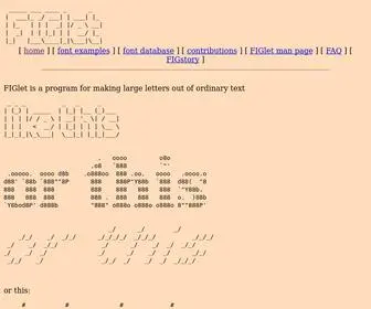 Figlet.org(Hosted by PLiG) Screenshot