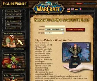 Figureprints.com(FigurePrints® can recreate your favorite World of Warcraft®) Screenshot
