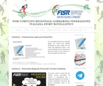 Fihplombardia.org(FISR Comitato Regionale Lombardia Federazione Italiana Sport Rotellistici) Screenshot