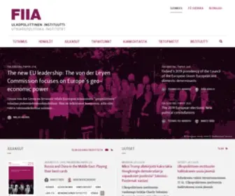 Fiia.fi(Finnish Institute of International Affairs) Screenshot