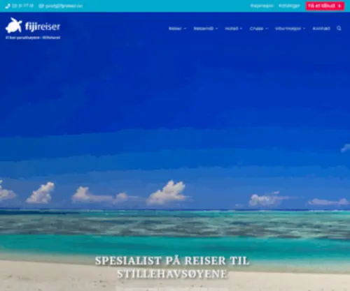 Fijireiser.no(Reis til øyene i Stillehavet) Screenshot