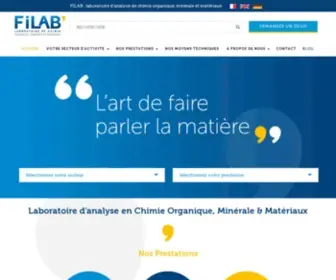 Filab.fr(Analyse de matériaux plastique) Screenshot