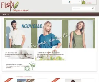 Filabio.com(Vêtements bio et éthiques) Screenshot