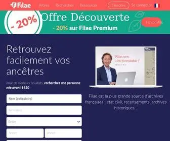 Filae.com(La généalogie) Screenshot