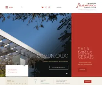 Filarmonica.art.br(Orquestra Filarmônica de Minas Gerais) Screenshot
