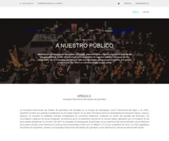 Filarmonicadequeretaro.org(OFEQ A.C) Screenshot