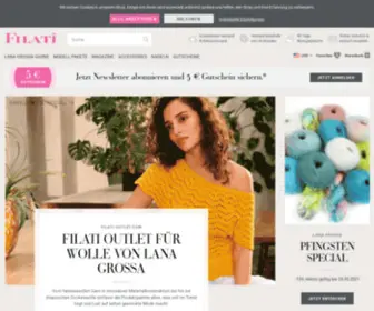 Filati-Outlet.com(Lana Grossa Garne zu reduzierten Preisen bestellen im FILATI Outlet) Screenshot
