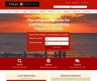 Filcanonline.com(Filipino Canadian Business Directory) Screenshot