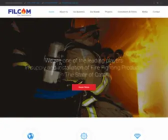 Filcom.com.qa(Filcom Fire International Doha Qatar) Screenshot