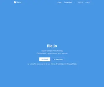 File.io(Sharing files with) Screenshot