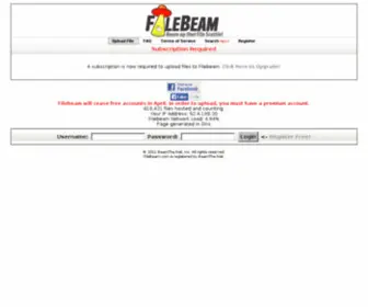 Filebeam.com(Beam up that File Scottie) Screenshot