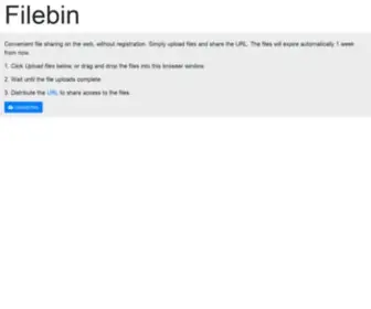 Filebin.net(Convenient file sharing. Think of it as Pastebin for files. Registration) Screenshot