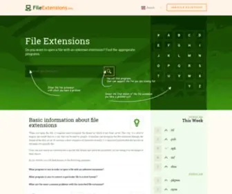 Fileextensions.info(File extensions) Screenshot