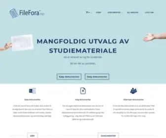 Filefora.no(Kunnskapsportalen for studenter) Screenshot