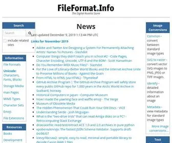 Fileformat.info(The Digital Rosetta Stone) Screenshot