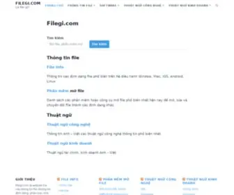 Filegi.com(Cung cấp thông tin chính xác và đầy đủ về các File extension) Screenshot