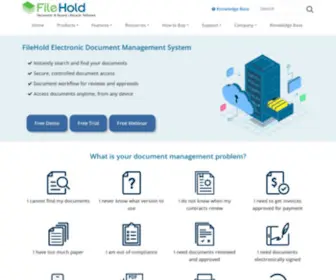 Filehold.com(File Document Management Software) Screenshot