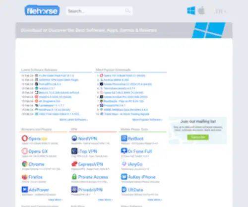 Filehorse.com(/ Free Software Download for Windows) Screenshot