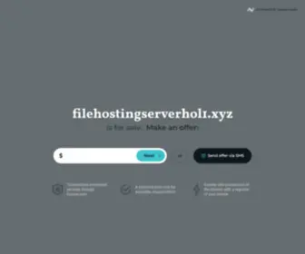 Filehostingserverhol1.xyz(Forsale Lander) Screenshot