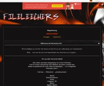 Fileleechers.info(Anmeldung) Screenshot