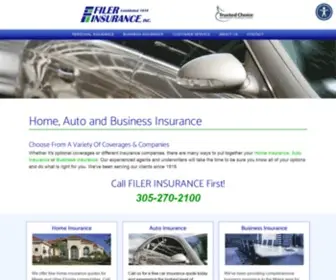 Filerins.com(Filer Insurance) Screenshot