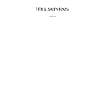 Files.services(This is a default index page for a new domain) Screenshot