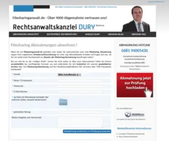 Filesharinganwalt.de(Filesharing Abmahnung) Screenshot