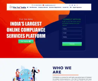 Filetaxindia.com(File Tax India) Screenshot