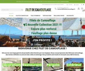 Filetdecamouflage.fr(Le plus grand choix de filets de camouflage en stock. Colorés et militaires. Styles) Screenshot