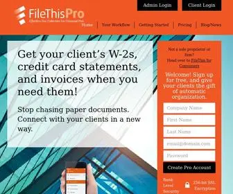 Filethispro.com(Document and Client Portal for Accountants) Screenshot