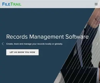 Filetrail.com(Leaders in Information Governance and Records Management) Screenshot