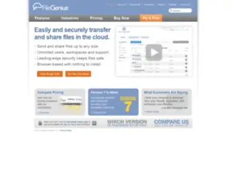 Filetransfers.net(FileGenius Demo File Transfer Site) Screenshot