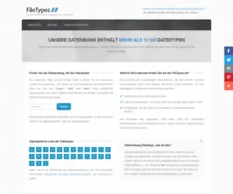 Filetypes.de(Datenbank der Dateiendungen und Dateitypen) Screenshot