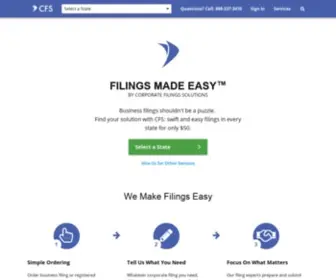 Filingsmadeeasy.com(Corporate Filing Solutions) Screenshot