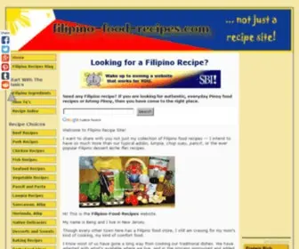 Filipino-Food-Recipes.com(Looking for a Filipino Recipe) Screenshot