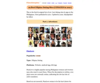 Filipinodatingsites.com(1st List) Screenshot