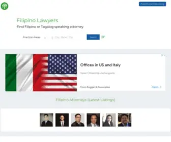 Filipinolawyers.net(Top Filipino Lawyer and Attorney) Screenshot