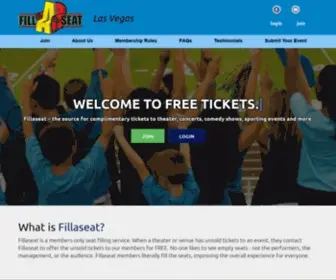 Fillaseat.com(Fillaseat Las Vegas) Screenshot