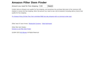 Filleritem.com(Amazon Filler Item Finder) Screenshot