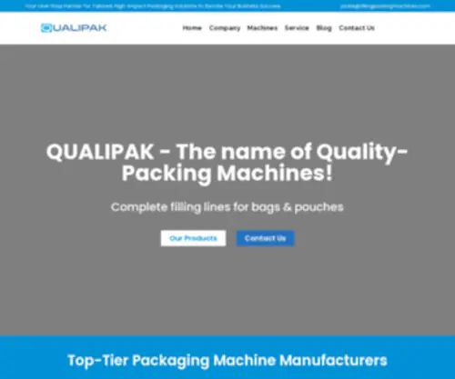 Fillingpackingmachinery.com(Packing Solutions) Screenshot