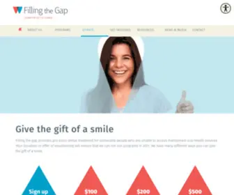 Fillingthegap.org.au(Give the gift of a smile) Screenshot