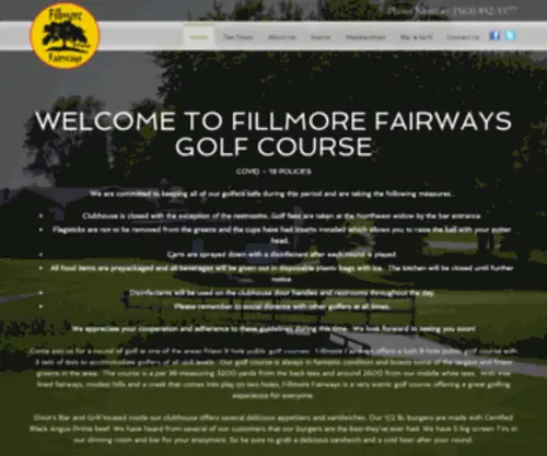 Fillmorefairways.com(Fillmore Fairways Golf Course) Screenshot