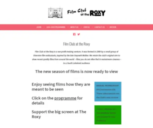 Filmclubattheroxy.org(Film Club at the Roxy) Screenshot