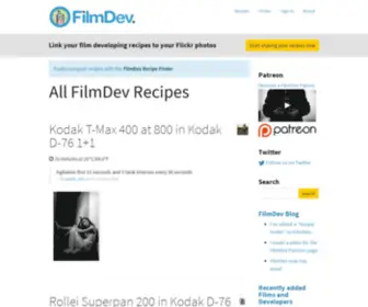 Filmdev.org(All FilmDev Recipes) Screenshot