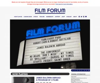 Filmforum.org(Film Forum) Screenshot