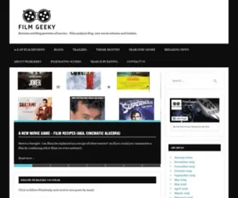 FilmGeeky.com(Reviews and blog previews of movies) Screenshot