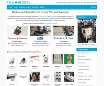 Filmmedical.co.uk(Medical and Scientific prop hire for Film and Television) Screenshot