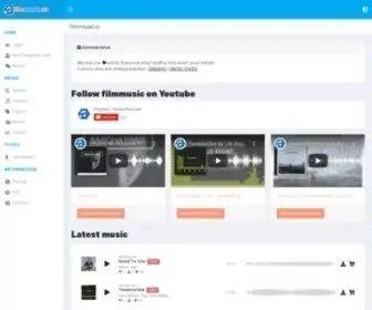 Filmmusic.io(Free Creative Commons Music for Your Projects) Screenshot