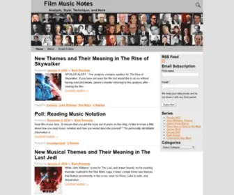 Filmmusicnotes.com(Understanding the Art of Film Music) Screenshot