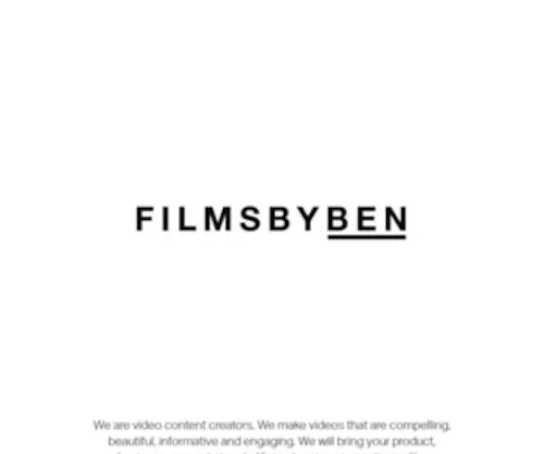 Filmsbyben.com(Video production company based in Belfast) Screenshot